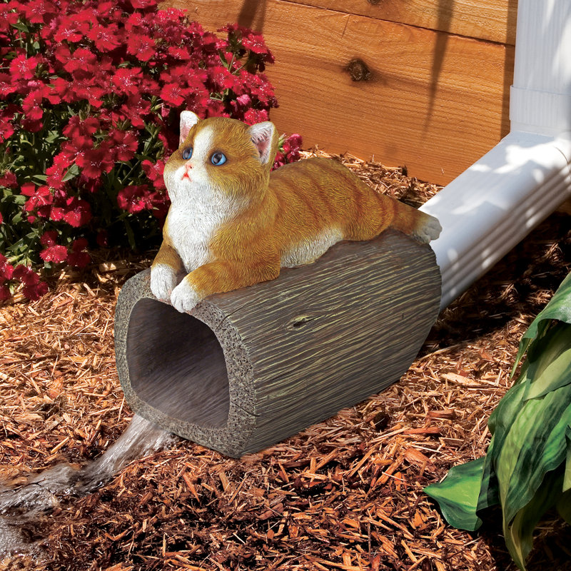 Design Toscano Gutter Guardians Kitty Cat Downspout Statue & Reviews